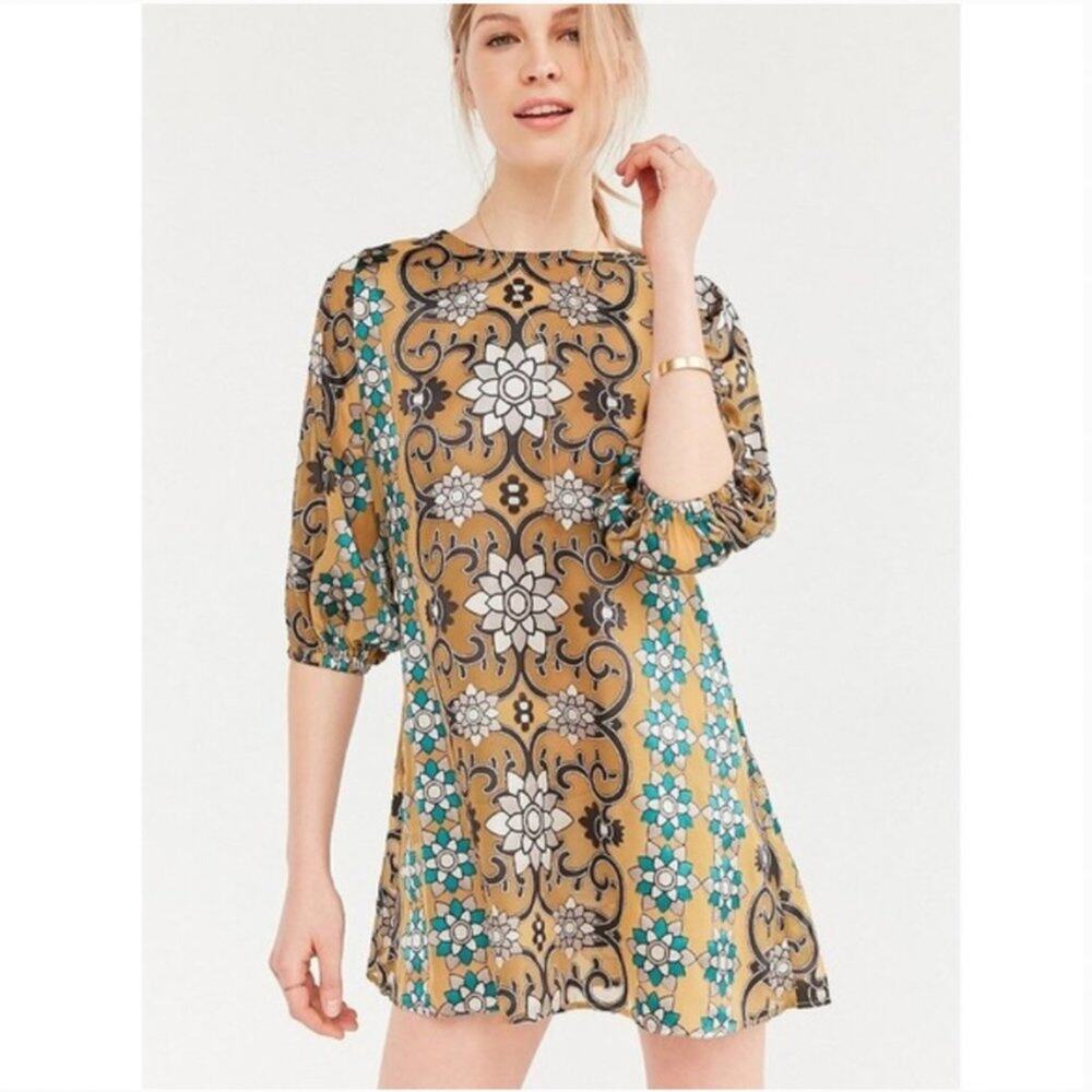 For Love and Lemons Teresa Silk Mini Dress
